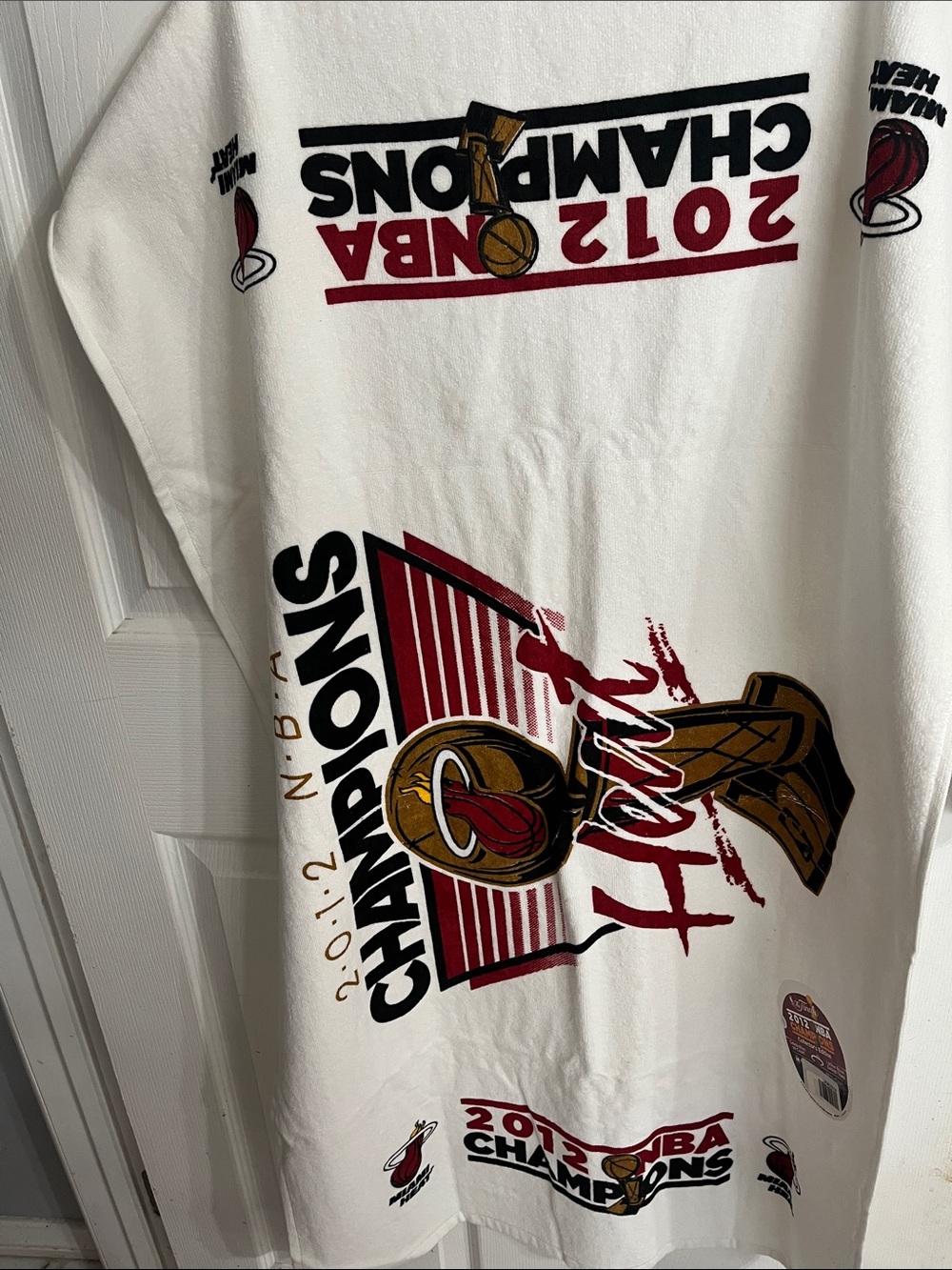 2012 NBA Champions White Miami Heat Commemorative Towel